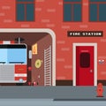 Firefighter vector icon set