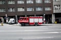 Firefighter vehicle in Prague, Czech Republic