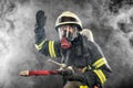 Firefighter at work