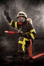 Firefighter at work