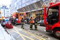 Firefighters arrived at the emergency call, Paris Royalty Free Stock Photo
