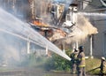 Firefighters Battling a Fire