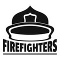 Firefighters helmet logo, simple style