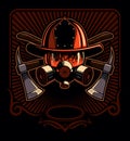 Firefighters logo design concept.