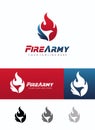 Firefighters Logo, Fire secure logo vector