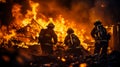 firefighters putting out the fire generative ai