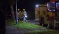 Firefighters refilling Fire Truck