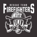 Firefighters vector emblem or t-shirt print