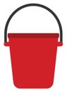 Firefighting bucket, icon