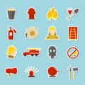 Firefighting icons stickers