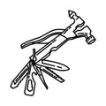 Firefighting Multi tool Icon. Doodle Hand Drawn or Outline Icon Style