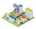 Firefighting service - modern vector colorful isometric illustration Royalty Free Stock Photo