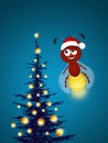 Fireflies celebrate the Christmas