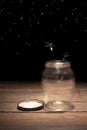 Fireflies in a jar