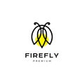 Firefly geometric line abstract minimalist logo design vector Royalty Free Stock Photo
