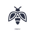 firefly icon on white background. Simple element illustration from summer concept