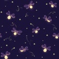 Firefly seamless pattern