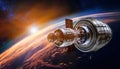Firefly spacecraft prepares for its journey towards the distant planet, showcasing advanced technology amidst the