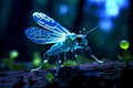fireflys night light in a dark setting capture the glowing abdom Royalty Free Stock Photo
