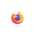 Firefox browser icon vector illustration Royalty Free Stock Photo