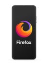 Firefox logo icon on smartphone screen