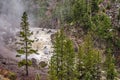 Firehole Falls in Yellowstone National Park Royalty Free Stock Photo