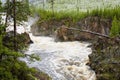 Firehole River in Spring Snow Storm Royalty Free Stock Photo