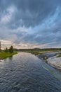 Firehole River after Sunset Yellowstone Royalty Free Stock Photo