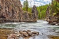 Firehole River at Yellowstone National Park, Wyoming, USA Royalty Free Stock Photo