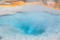Firehole Spring crystal clear blue thermal feature, Yellowstone National Park, USA Royalty Free Stock Photo