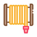 Firehose Hose Reel Icon Outline Illustration