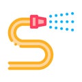 Firehose Water Spray Icon Outline Illustration