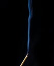 Fireless match and smoke Royalty Free Stock Photo