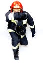 Fireman in action Royalty Free Stock Photo