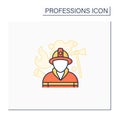 Fireman color icon