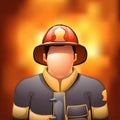 Fireman with fire