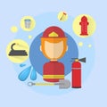 Fireman Firefighter Worker Icon Royalty Free Stock Photo