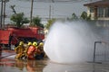 Fireman. Firefighters training. Royalty Free Stock Photo