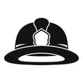 Fireman helmet icon, simple style