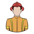 Fireman icon cartoon