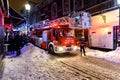 Fireman Intervention In Downtown Lipscani Street Of Bucharest City Old Town Royalty Free Stock Photo