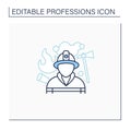 Fireman line icon