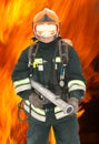 The fireman in regimentals Royalty Free Stock Photo