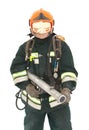 The fireman in regimentals Royalty Free Stock Photo