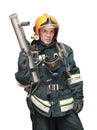 The fireman in regimentals Royalty Free Stock Photo