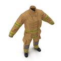 Fireman Uniform Isolated 3D Illustration On White Background