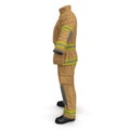 Fireman Uniform Isolated 3D Illustration On White Background