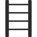 Firemans ladder. Fire extinguishing. Fire protection. Vector image.