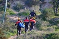 Firemen Heading Towards A Forest Fire