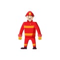 Firemen icon in cartoon style